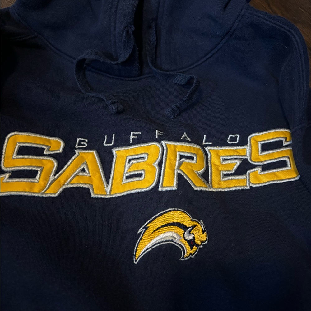Vintage NHL Buffalo Sabres Hockey Stitched Hoodie - Picture 2 of 3